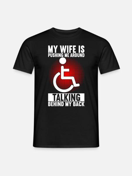 Rollstuhlfahrer Rollstuhl - Männer T-Shirt - Schwarz