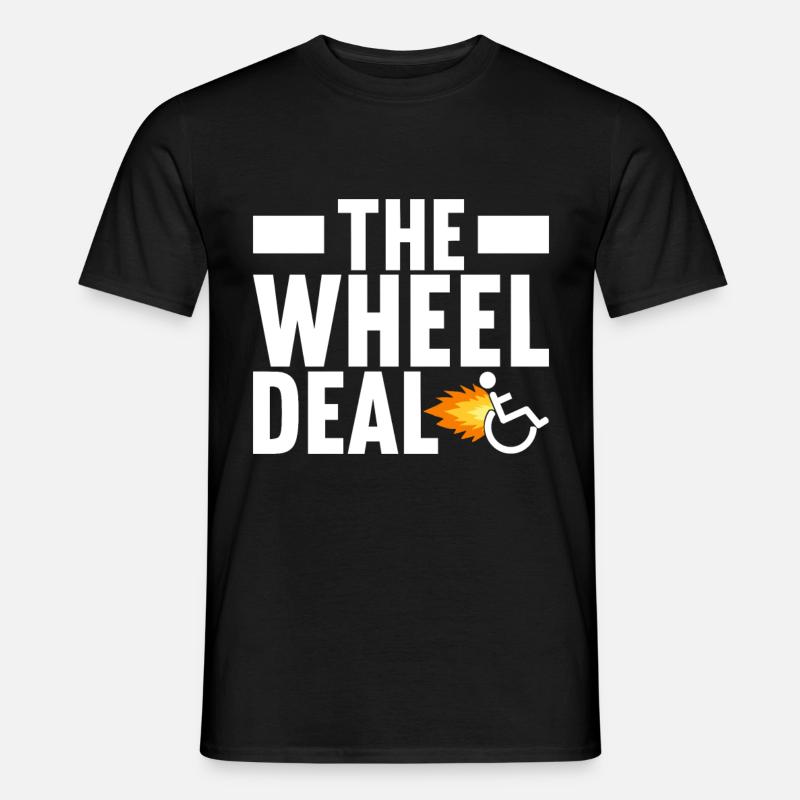 Rollstuhlfahrer Rollstuhl - Männer T-Shirt - Schwarz