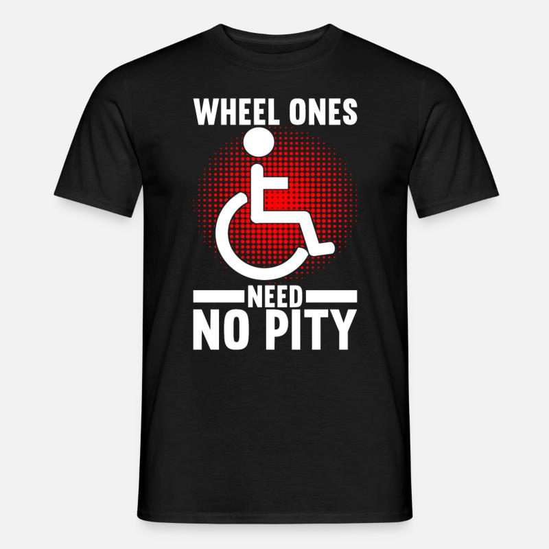 Rollstuhlfahrer Rollstuhl - Männer T-Shirt - Schwarz