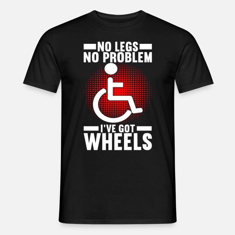Rollstuhlfahrer Rollstuhl - Männer T-Shirt - Schwarz