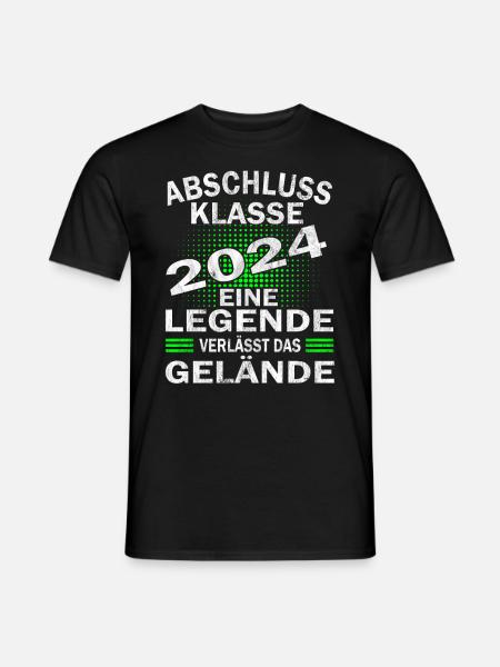 Abschlussklasse 2024 | Schulabschluss | Schüler - Männer T-Shirt - Schwarz