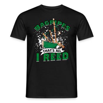 Les joueurs de cornemuse, c’est tout ce que j’ai Reed - T-shirt homme - noir - Devant - AI Model Male 178 light (178cm)
