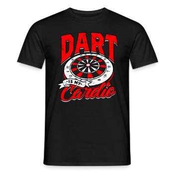Dart Dartspieler Darter Dart Is My Cardio - Männer T-Shirt - Schwarz - Vorne - AI Model Male 178 light (178cm)