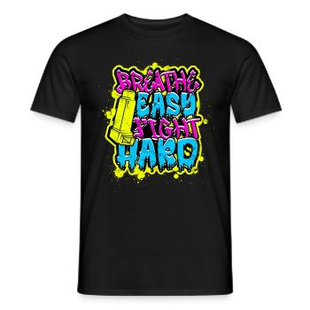 Asthme Asthmatiques Respiration Facile Combattre Dur - T-shirt homme - noir - Devant - AI Model Male 178 light (178cm)