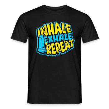 Asthme Les asthmatiques inspirent, expirent, répètent - T-shirt homme - noir - Devant - AI Model Male 178 light (178cm)