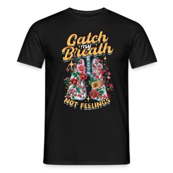 Asthme Les asthmatiques attrapent mon souffle, pas mes sentiments - T-shirt homme - noir - Devant - AI Model Male 178 light (178cm)