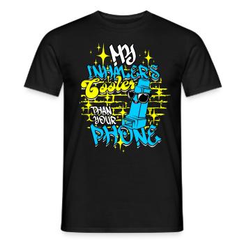 Asthma My Inhaler's Cooler Than Your Phone - Männer T-Shirt - Schwarz - Vorne - AI Model Male 178 light (178cm)