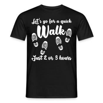 Hiking Outdoor Walk Walking Hike - Men's T-Shirt - black - Front - AI Model Male 178 light (178cm)