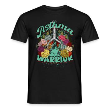 Guerrier asthmatique de l’asthme - T-shirt homme - noir - Devant - AI Model Male 178 light (178cm)