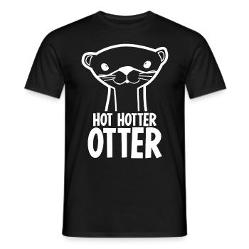 Hotter Otter Otters Sea Otter - Männer T-Shirt - Schwarz - Vorne - AI Model Male 178 light (178cm)
