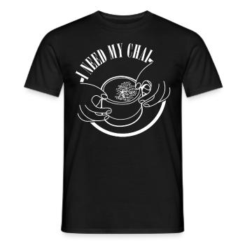 Tea Chai Tea Chai Latte - Men's T-Shirt - black - Front - AI Model Male 178 light (178cm)