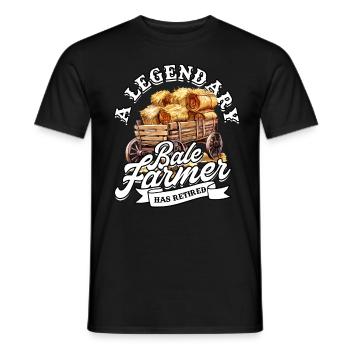 Farmer Foin Paille Paille Balle de foin - T-shirt homme - noir - Devant - AI Model Male 178 light (178cm)