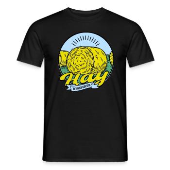 Farmer Straw Bale Hay Bale Hay Whisperer - Men's T-Shirt - black - Front - AI Model Male 178 light (178cm)