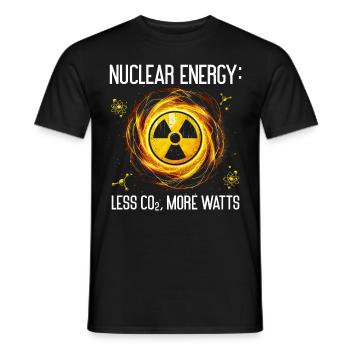 Nuclear Engineer Nuclear Energy Less CO2 - Men's T-Shirt - black - Front - AI Model Male 178 light (178cm)