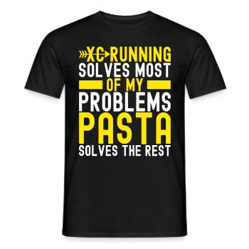 XC Running Lauf Läufer Cross Country - Männer T-Shirt - Schwarz - Vorne - AI Model Male 178 light (178cm)