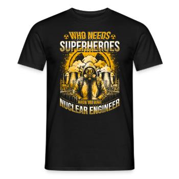 Nuclear Engineer Nuclear Technician - Men's T-Shirt - black - Front - AI Model Male 178 light (178cm)