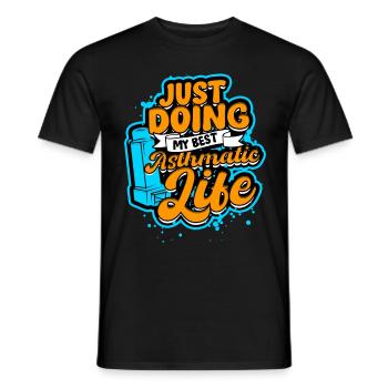 Asthme Asthmatiques - T-shirt homme - noir - Devant - AI Model Male 178 light (178cm)