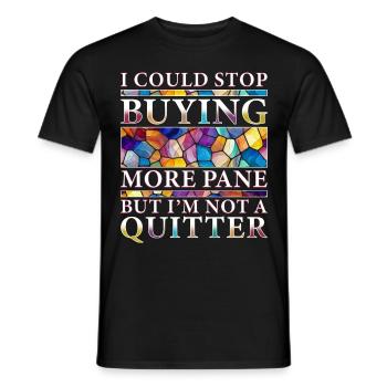 Stained Glass, Glass Artist, Glass Painter, Mosaic Glass - Men's T-Shirt - black - Front - AI Model Male 178 light (178cm)
