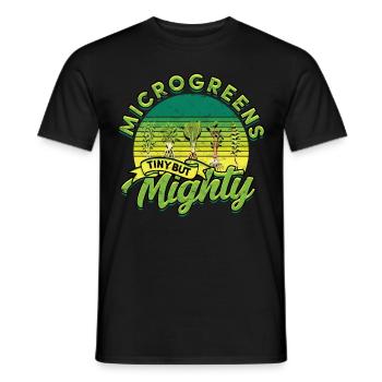 Microgreen Microgreens - Men's T-Shirt - black - Front - AI Model Male 178 light (178cm)