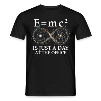 L’ingénieur nucléaire E=MC2 n’est qu’une journée au bureau - T-shirt homme - noir - Devant - AI Model Male 178 light (178cm)