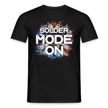 Mode de soudure du peintre de vitrail activé - T-shirt homme - noir - Devant - AI Model Male 178 light (178cm)