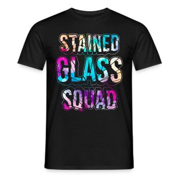 Stained Glass Artist Stained Glass Squad - Men's T-Shirt - black - Front - AI Model Male 178 light (178cm)