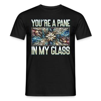 Vitrail artiste verrier peintre mosaïque artiste - T-shirt homme - noir - Devant - AI Model Male 178 light (178cm)