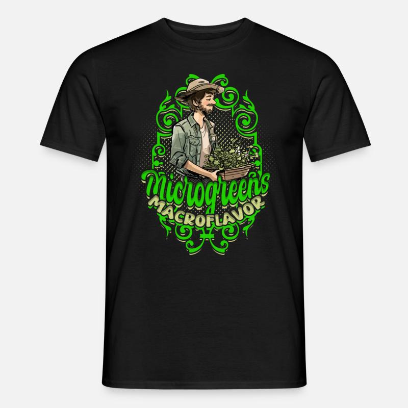 Microgreen Microgreens Macroflavor - Men’s T-shirt - black