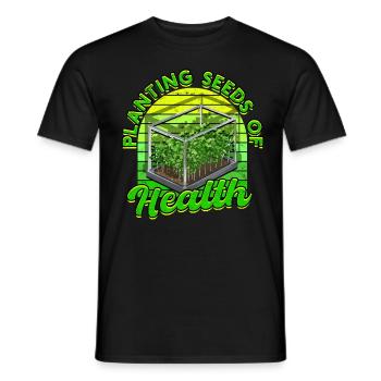 Microgreens Planting Seeds Of Health - Men's T-Shirt - black - Front - AI Model Male 178 light (178cm)