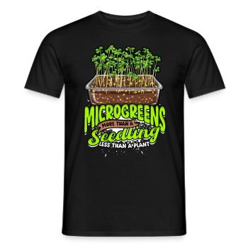 Microgreen Microgreens - Men's T-Shirt - black - Front - AI Model Male 178 light (178cm)