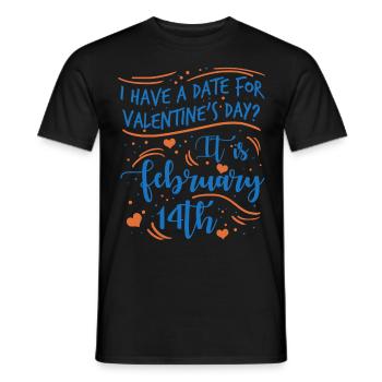 Saint-Valentin petit ami Girlfirend - T-shirt homme - noir - Devant - AI Model Male 178 light (178cm)