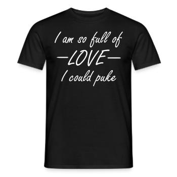 Blague d’amour de la Saint-Valentin - T-shirt homme - noir - Devant - AI Model Male 178 light (178cm)