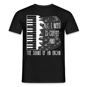 Organist Organ Player Church Music - Men's T-Shirt - black - Front - AI Model Male 178 light (178cm)