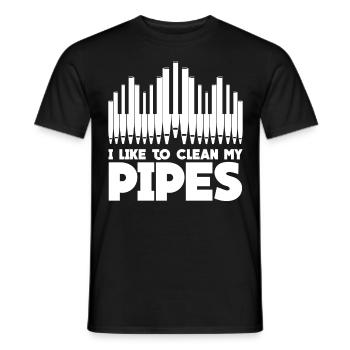 Church Music Organist Organ Player - Men's T-Shirt - black - Front - AI Model Male 178 light (178cm)