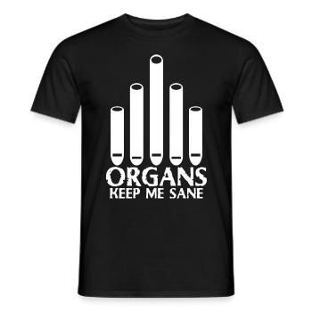 Church Music Organ Player Organist - Men's T-Shirt - black - Front - AI Model Male 178 light (178cm)