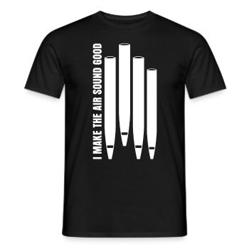 Organ Player Organist Organ Pipes - Men's T-Shirt - black - Front - AI Model Male 178 light (178cm)