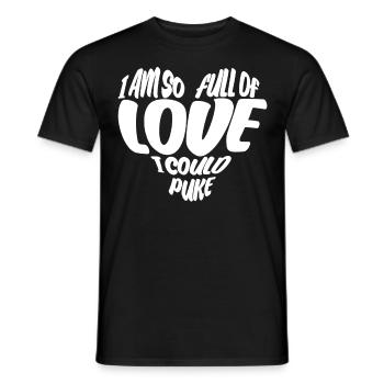 Coeur de petite amie de la Saint-Valentin - T-shirt homme - noir - Devant - AI Model Male 178 light (178cm)