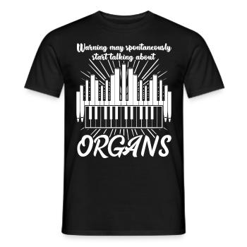 Organ Player Organist - Men's T-Shirt - black - Front - AI Model Male 178 light (178cm)