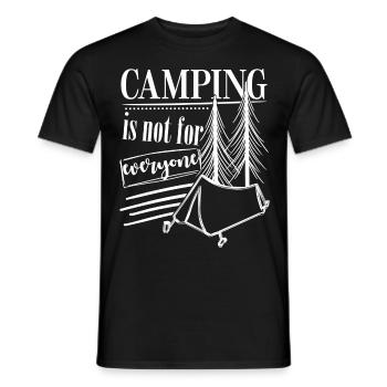 Camping Tents Hike Hiking Tent Outdoor - Männer T-Shirt - Schwarz - Vorne - AI Model Male 178 light (178cm)