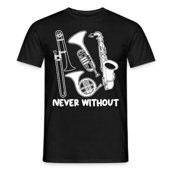 Brass Music French Horn Tuba Trumpet - Men's T-Shirt - black - Front - AI Model Male 178 light (178cm)