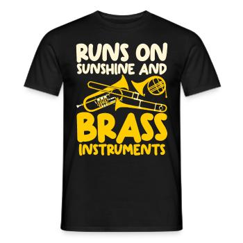 Cuivres, Cuivres, Cor, Trompette, Tuba - T-shirt homme - noir - Devant - AI Model Male 178 light (178cm)