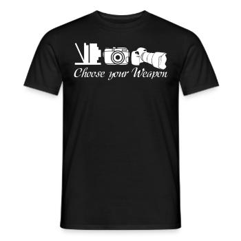 Photograph Photography Photographer - Men's T-Shirt - black - Front - AI Model Male 178 light (178cm)
