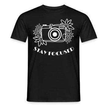 Photography Camera Photographer - Men's T-Shirt - black - Front - AI Model Male 178 light (178cm)