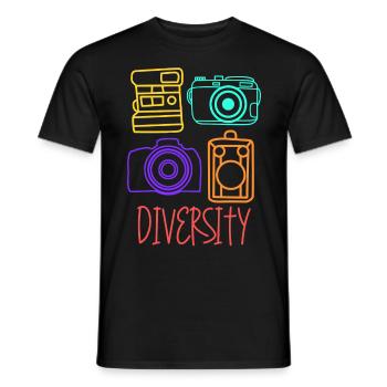 Photographer Photography Camera - Men's T-Shirt - black - Front - AI Model Male 178 light (178cm)