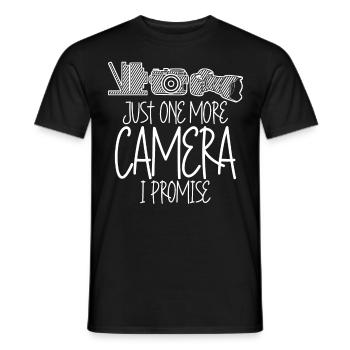 Photo Camera Photographer Photography - Men's T-Shirt - black - Front - AI Model Male 178 light (178cm)