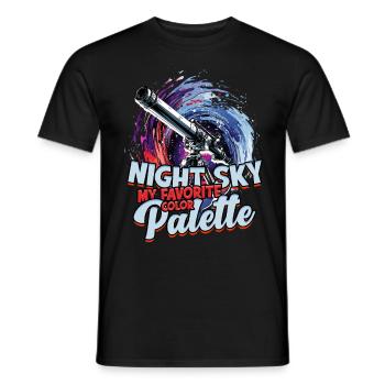 Astrophotography Night sky favorite color palette - Men's T-Shirt - black - Front - AI Model Male 178 light (178cm)