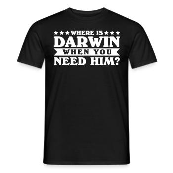 Darwinisme Misanthrope Misanthrope - T-shirt homme - noir - Devant - AI Model Male 178 light (178cm)