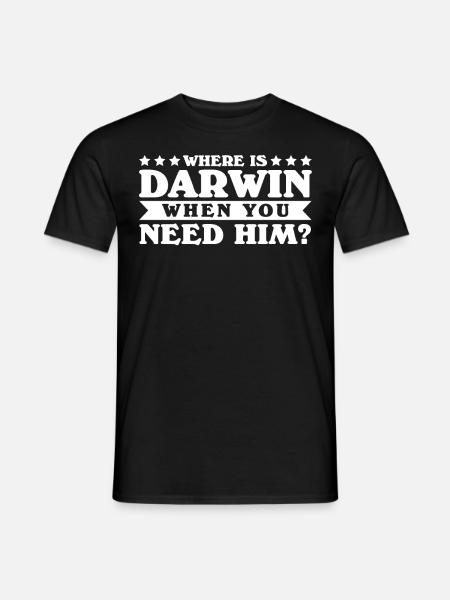 Darwinism Misanthrope Misanthropist - Männer T-Shirt - Schwarz