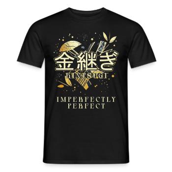 Kintsugi Kintsukuroi Imperfectly perfect - Men's T-Shirt - black - Front - AI Model Male 178 light (178cm)