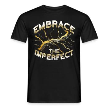 Kintsugi Kintsukuroi Embrasser l’imparfait - T-shirt homme - noir - Devant - AI Model Male 178 light (178cm)
